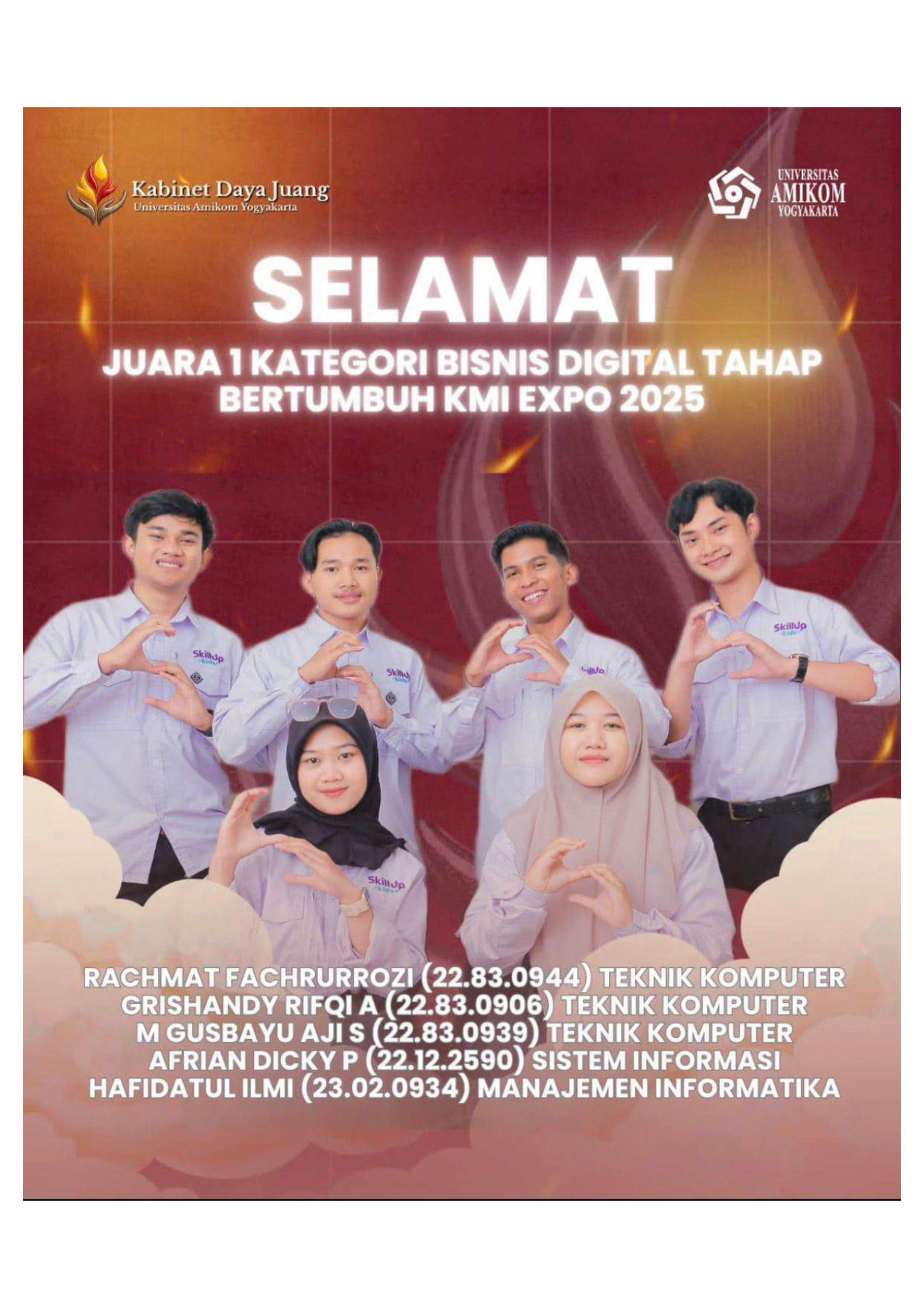 JUARA 1 KATEGORI BISNIS DIGITAL TAHAP BERTUMBUH KMI EXPO 2025